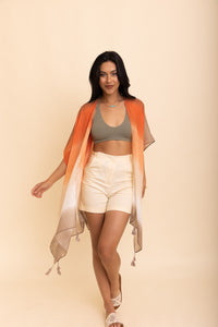 Summer Multi Gradient Kimono One Size / Orange