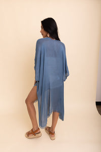 Sun-kissed Breeze Frayed Trim Kimono