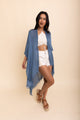 Sun-kissed Breeze Frayed Trim Kimono