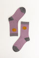 Threaded Smiles Crew Socks One Size / Lavender