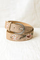 Hibiscus Embroidered Belt Hats & Hair Khaki