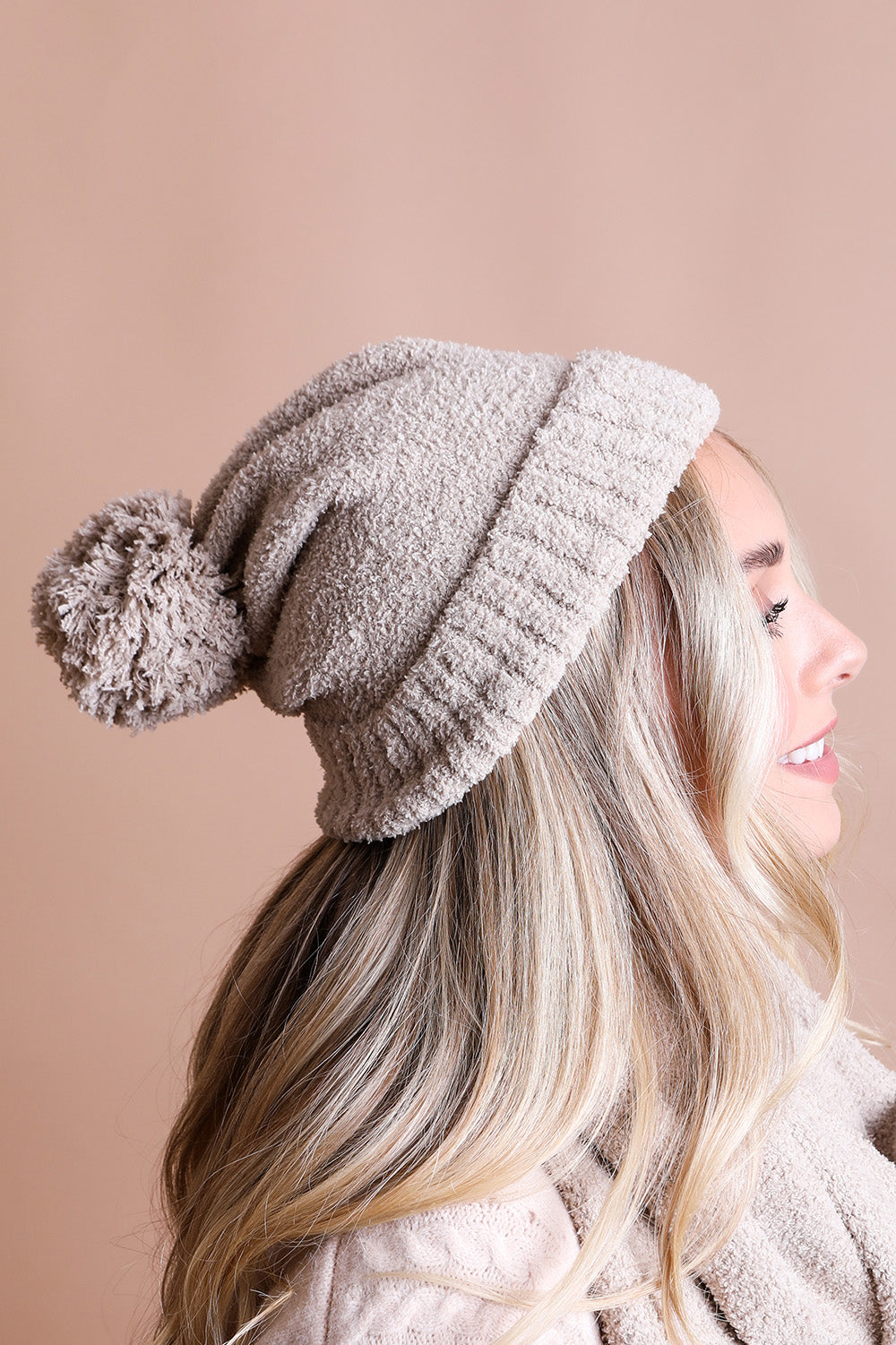 Upcycled Pom beanie – Bangles and Bourbon Boutique