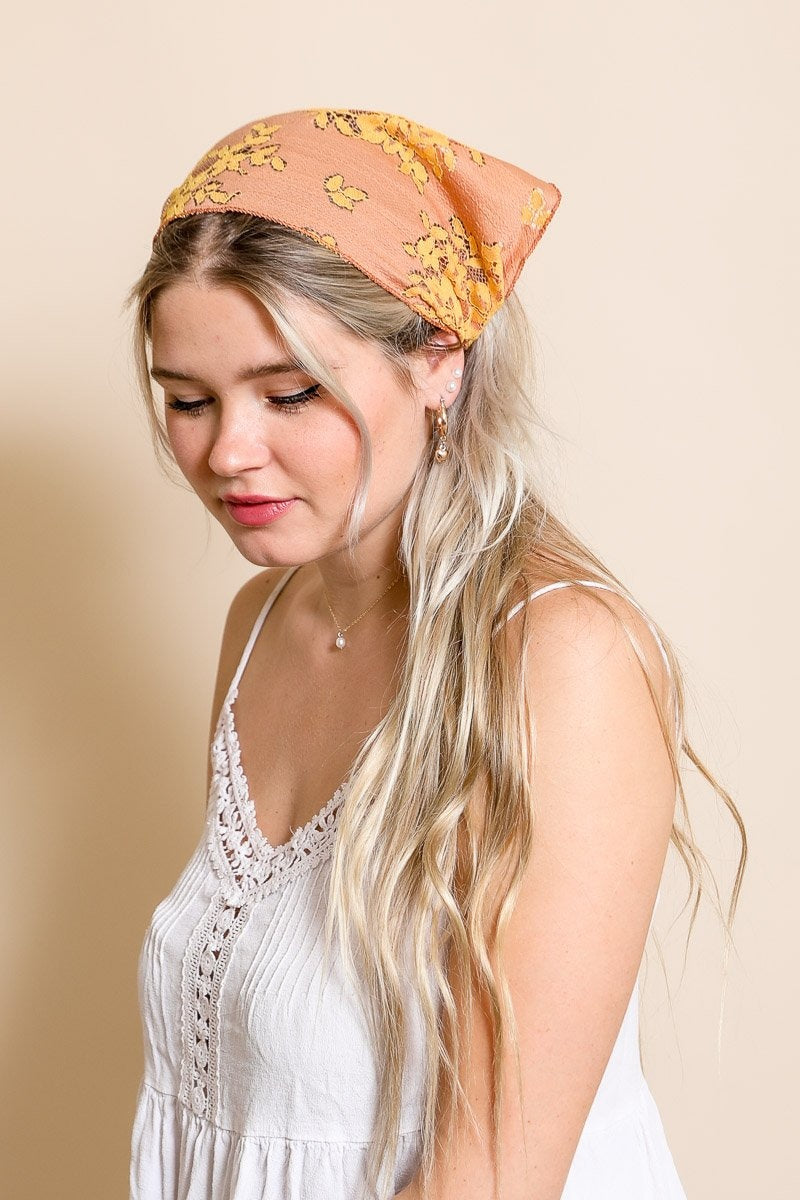 Bohemian Floral Lace Headscarf Hats &amp; Hair