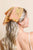 Bohemian Floral Lace Headscarf Hats & Hair Peach