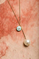 Gem and Pearl Pendant Necklace Jewelry