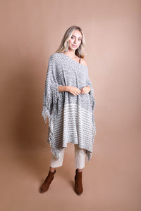 Boucle Knit Poncho