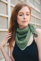 Scallop Stitch Trim Bandana Scarf