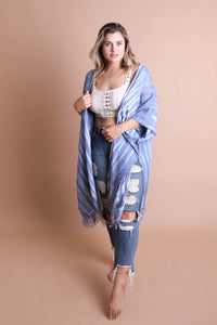 Tie Dye Frayed Kimono Kimonos