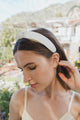 Basic Woven Top Knot Headband Accessories Ivory