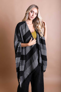 Bat Sleeve Knit Cardigan Ponchos