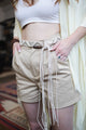 Braided Bead Belt Accessories Ivory