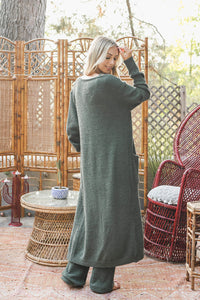 Boucle Longline Cardigan Ponchos