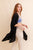 Braided Kurt Ruana Ponchos One Size / Black