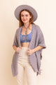 Braided Kurt Ruana Ponchos One Size / Gray