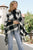 Buffalo Check Tassel Poncho Ponchos White Black