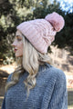 Cable Knit Pom Beanie Hats & Hair