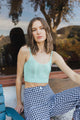 Cable Stitch Breathable Brami Top XS/S / Mint