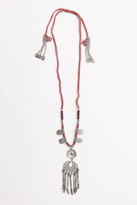 Charm Medallion with Back Lariat Necklace Jewelry