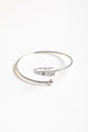 Chic Silver Feather Cuff Jewelry