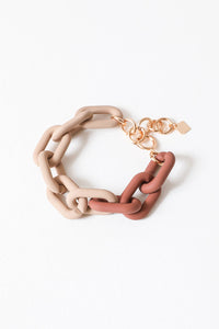 Chunky Linked Chain Bracelet Jewelry Khaki