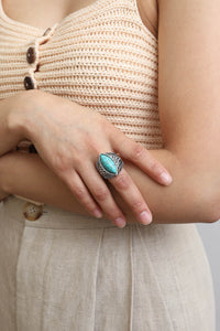 Classic Marquise Turquoise Ring Jewelry