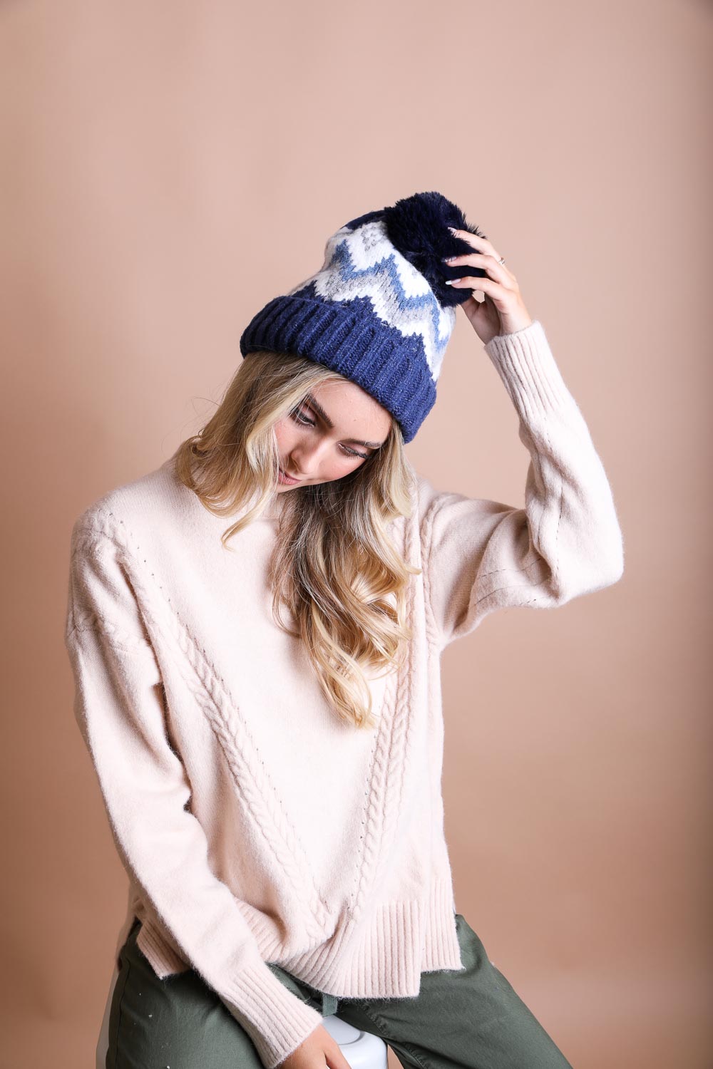 Classic Winter Pom Beanie Hats &amp; Hair