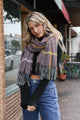 Colorblock Stripe Tassel Scarf Scarves