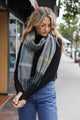 Colorblock Stripe Tassel Scarf Scarves