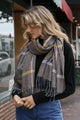 Colorblock Stripe Tassel Scarf Scarves