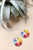 Colorful Beaded Hoop Earrings Accessories