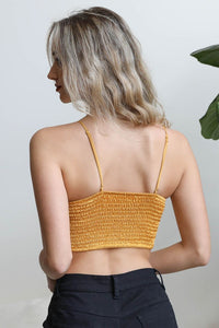 Crochet Overlay Longline Bralette