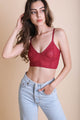 Cropped Lace Camisole Bralette XS/S / Marsala