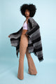 Cuddle Season Striped Knit Poncho🥰 Ponchos