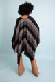 Cuddle Season Striped Knit Poncho🥰 Ponchos