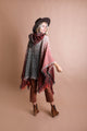 Cuddly Herringbone Hooded Poncho Ponchos