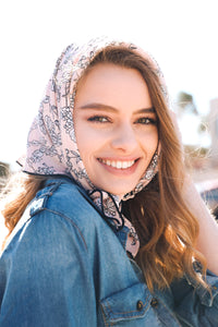 Cutesy Floral Bandana Bandanas Peach