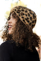 Faux Leopard Head Wrap Hats & Hair Camel