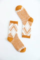 Faux Mohair Diamond Pattern Socks Mustard