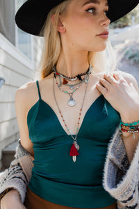 Feather Fringe Multi-Layered Necklace Jewelry