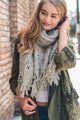 Feather Knit Boho Scarf Scarves