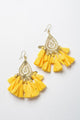 Filigree Raffia Tassel Earrings Jewelry