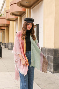 High Low Dip Dye Kimono Ponchos