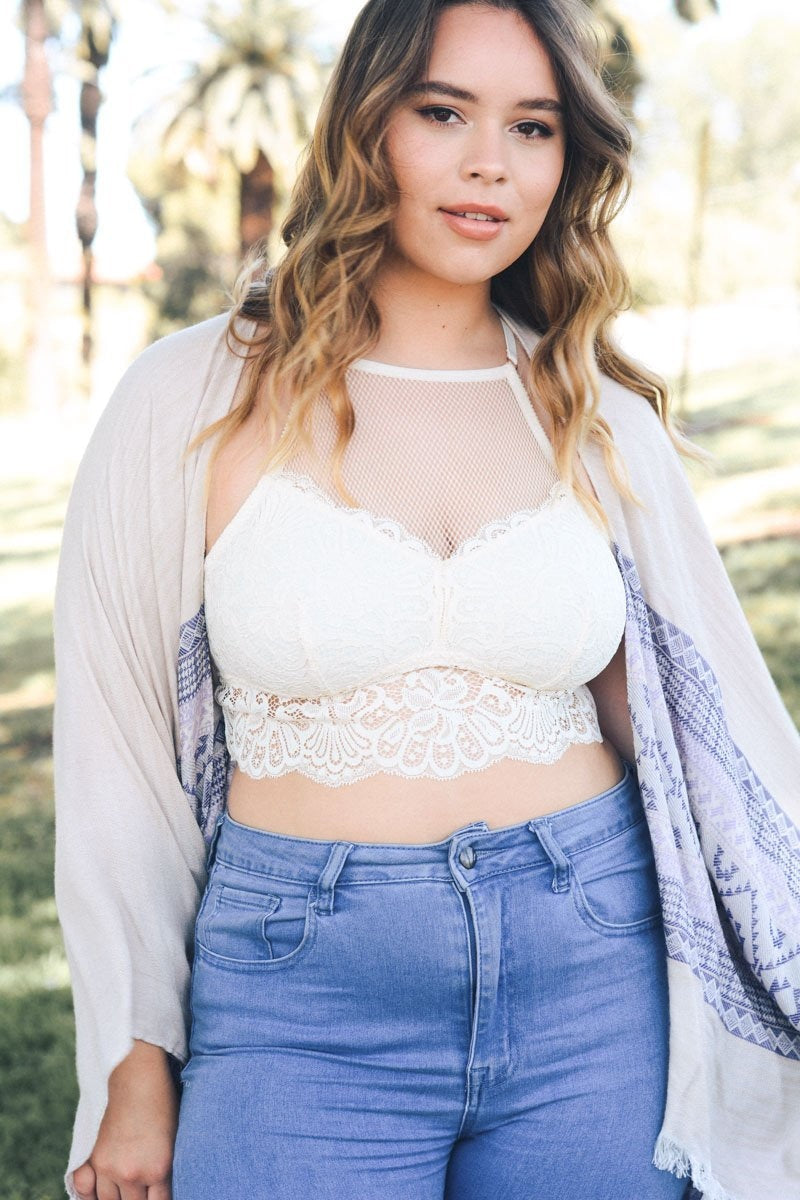 EHQJNJ Lace Bralettes for Women with Support Plus Size Double