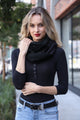 Knit Infinity Scarf Scarves Black