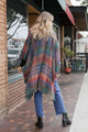 Lightweight Plaid Ruana Ponchos