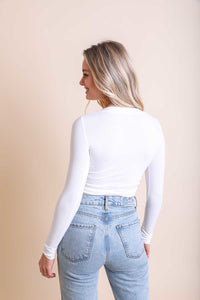 Long Sleeve Fitted Crop Top