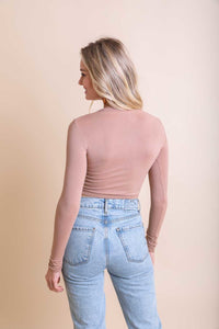Long Sleeve Fitted Crop Top