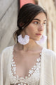 Marquise Hoop & Fan Earrings Jewelry White