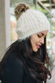 Mohair Fur Knit Pom Beanie Beanies Ivory