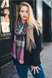 Multicolor Plaid Scarf Scarves